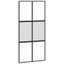 Tempered glass and black aluminum sliding door 102.5x205 cm by , Doors for the home - Ref: Foro24-155212, Price: 183,23 €, Di...