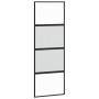 Tempered glass and black aluminum sliding door 76x205 cm by , Doors for the home - Ref: Foro24-155219, Price: 164,50 €, Disco...