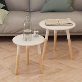 Set of 2 solid pine wood side tables by vidaXL, Side tables - Ref: Foro24-244734, Price: 62,12 €, Discount: %