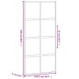 Tempered glass and black aluminum sliding door 102.5x205 cm by , Doors for the home - Ref: Foro24-155227, Price: 217,34 €, Di...