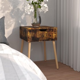 Smoked oak engineered wood bedside table 40x40x56 cm by vidaXL, Nightstands - Ref: Foro24-326811, Price: 43,99 €, Discount: %