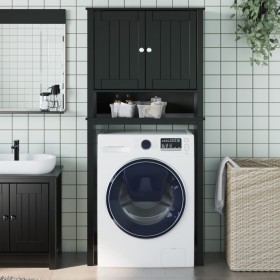 BERG washing machine cabinet solid wood black 76x27x164.5 cm by , Bathroom furniture - Ref: Foro24-358557, Price: 179,99 €, D...