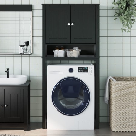 BERG washing machine cabinet solid wood black 76x27x164.5 cm by , Bathroom furniture - Ref: Foro24-358557, Price: 190,47 €, D...