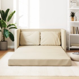 Sofá cama de suelo 2 en 1 tela crema 112x174x55 cm de , Sofás - Ref: Foro24-353970, Precio: 203,38 €, Descuento: %