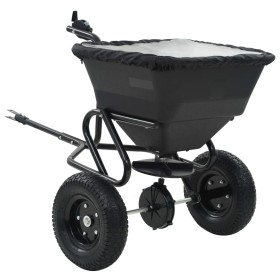 Salt spreader trailer trolley PVC and steel 125x74x79 cm 45 L by vidaXL, Spreaders - Ref: Foro24-142967, Price: 207,99 €, Dis...