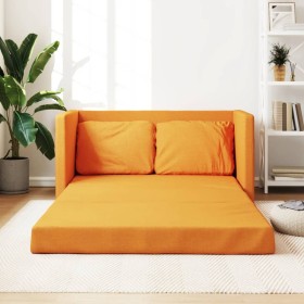 Floor sofa bed 2 in 1 dark yellow fabric 112x174x55 cm by , Sofas - Ref: Foro24-353972, Price: 202,99 €, Discount: %