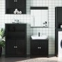 Juego de muebles de baño BERG 3 pzas madera maciza pino negro de , Muebles de baño - Ref: Foro24-3206499, Precio: 326,65 €, D...