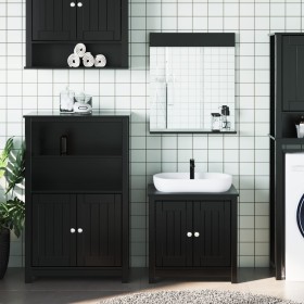 Juego de muebles de baño BERG 3 pzas madera maciza pino negro de , Muebles de baño - Ref: Foro24-3206499, Precio: 321,99 €, D...