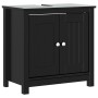 Juego de muebles de baño BERG 3 pzas madera maciza pino negro de , Muebles de baño - Ref: Foro24-3206499, Precio: 326,65 €, D...