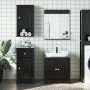 Juego de muebles de baño BERG 4 pzas madera maciza pino negro de , Muebles de baño - Ref: Foro24-3206503, Precio: 308,50 €, D...