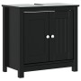 Juego de muebles de baño BERG 4 pzas madera maciza pino negro de , Muebles de baño - Ref: Foro24-3206503, Precio: 308,50 €, D...