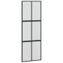 Puerta corredera vidrio templado y aluminio negra 76x205 cm de , Puertas para el hogar - Ref: Foro24-155207, Precio: 204,21 €...