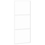 White tempered glass and aluminum sliding door 90x205 cm by , Doors for the home - Ref: Foro24-155205, Price: 142,99 €, Disco...