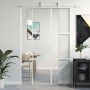 White tempered glass and aluminum sliding door 102.5x205 cm by , Doors for the home - Ref: Foro24-155218, Price: 158,44 €, Di...