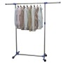 Adjustable stainless steel coat rack 165x44x150 cm silver by vidaXL, Dresser Organizers and Bar Hangers - Ref: Foro24-245625,...