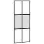 Puerta corredera vidrio templado y aluminio negra 90x205 cm de , Puertas para el hogar - Ref: Foro24-155211, Precio: 139,08 €...