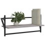 Wall shelves with bars 2 pcs Sonoma gray 65x25x30 cm by , Shelves and shelves - Ref: Foro24-836246, Price: 25,91 €, Discount: %