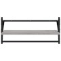 Estantes de pared con barras 2 uds gris Sonoma 65x25x30 cm de , Estantes y estanterías - Ref: Foro24-836246, Precio: 25,91 €,...