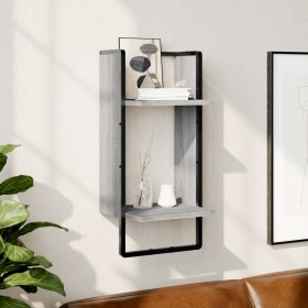 Wall shelf with Sonoma gray bar 30x25x65 cm by , Shelves and shelves - Ref: Foro24-836301, Price: 22,61 €, Discount: %