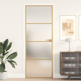 Golden interior door tempered glass and aluminum 76x201.5cm by , Doors for the home - Ref: Foro24-155136, Price: 199,37 €, Di...