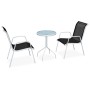 Garden bistro table and chairs 3 pieces black steel by vidaXL, Garden sets - Ref: Foro24-43314, Price: 86,36 €, Discount: %