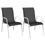 Garden bistro table and chairs 3 pieces black steel by vidaXL, Garden sets - Ref: Foro24-43314, Price: 86,36 €, Discount: %