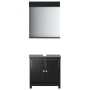 Juego de muebles de baño BERG 2 pzas madera maciza pino negro de , Muebles de baño - Ref: Foro24-3206493, Precio: 168,50 €, D...