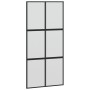 Tempered glass and black aluminum sliding door 102.5x205 cm by , Doors for the home - Ref: Foro24-155209, Price: 249,65 €, Di...