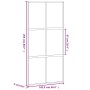 Tempered glass and black aluminum sliding door 102.5x205 cm by , Doors for the home - Ref: Foro24-155209, Price: 249,65 €, Di...