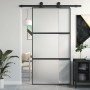 Tempered glass and black aluminum sliding door 102.5x205 cm by , Doors for the home - Ref: Foro24-155200, Price: 196,48 €, Di...