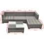 Set de muebles de jardín 5 pzas y cojines ratán sintético gris de vidaXL, Conjuntos de jardín - Ref: Foro24-42741, Precio: 48...