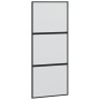 Puerta corredera vidrio templado y aluminio negra 90x205 cm de , Puertas para el hogar - Ref: Foro24-155199, Precio: 202,66 €...