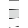 Tempered glass and black aluminum sliding door 90x205 cm by , Doors for the home - Ref: Foro24-155202, Price: 149,31 €, Disco...