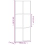 Puerta corredera vidrio templado y aluminio negra 90x205 cm de , Puertas para el hogar - Ref: Foro24-155214, Precio: 210,48 €...