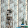 DUTCH WALLCOVERINGS Painted wallpaper blue wood pieces PE10012 by DUTCH WALLCOVERINGS, Painted paper - Ref: Foro24-422370, Pr...