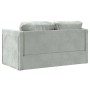 Bodenschlafsofa 2 in 1 hellgrauer Samt 122x204x55 cm von , Sofas - Ref: Foro24-353957, Preis: 231,80 €, Rabatt: %