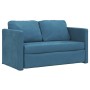 Sofá cama de suelo 2 en 1 terciopelo azul 122x204x55 cm de , Sofás - Ref: Foro24-353962, Precio: 255,08 €, Descuento: %