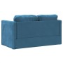 Sofá cama de suelo 2 en 1 terciopelo azul 122x204x55 cm de , Sofás - Ref: Foro24-353962, Precio: 255,08 €, Descuento: %