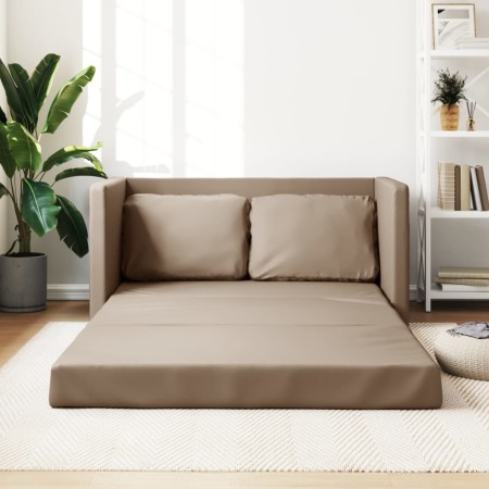 Sofá cama suelo 2 en 1 cuero sintético capuchino 112x174x55 cm de , Sofás - Ref: Foro24-353976, Precio: 186,41 €, Descuento: %