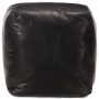 Black pouf 40x40x40 cm made of genuine goat leather by , Ottomans - Ref: Foro24-248128, Price: 144,00 €, Discount: %