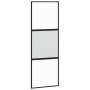 Sliding door made of tempered glass and black aluminum, 76x205 cm. by , Doors for the home - Ref: Foro24-155201, Price: 153,6...