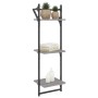 Wall shelves 3 levels bars 2 units gray Sonoma 30x25x100 cm by , Shelves and shelves - Ref: Foro24-836261, Price: 27,36 €, Di...