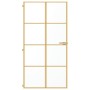 Interior door, golden, tempered glass, aluminum, 102.5x201.5 cm by , Doors for the home - Ref: Foro24-155147, Price: 203,05 €...