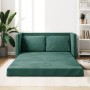 Dark green velvet floor sofa bed 2 in 1, 122x204x55 cm by , Sofas - Ref: Foro24-353961, Price: 223,31 €, Discount: %