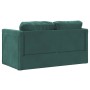 Dark green velvet floor sofa bed 2 in 1, 122x204x55 cm by , Sofas - Ref: Foro24-353961, Price: 223,31 €, Discount: %