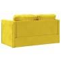 Floor sofa bed 2 in 1 dark yellow velvet 122x204x55 cm by , Sofas - Ref: Foro24-353963, Price: 233,47 €, Discount: %