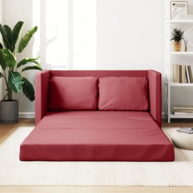 Sofa bed floor 2 in 1 red wine synthetic leather 112x174x55 cm by , Sofas - Ref: Foro24-353977, Price: 209,99 €, Discount: %