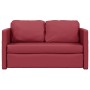 Sofá cama suelo 2 en 1 cuero sintético rojo tinto 112x174x55 cm de , Sofás - Ref: Foro24-353977, Precio: 209,34 €, Descuento: %