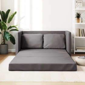 Floor sofa bed 2 in 1 synthetic leather gray 112x174x55 cm by , Sofas - Ref: Foro24-353975, Price: 183,32 €, Discount: %