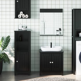 Juego de muebles de baño BERG 3 pzas madera maciza pino negro de , Muebles de baño - Ref: Foro24-3206497, Precio: 272,30 €, D...